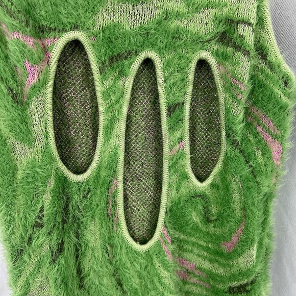 House of Sunny hockney bodycon green eyelash dress lime green retro festival 6 - Picture 9 of 15